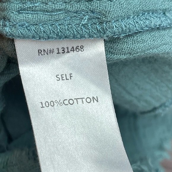 Fate size small green long sleeve cotton gauze blouse - Picture 6 of 6